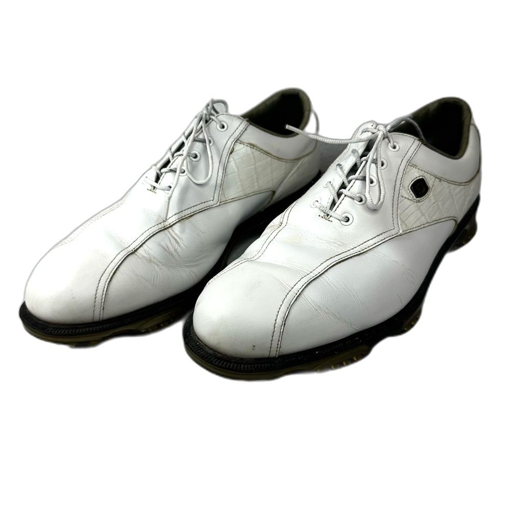 Footjoy Dryjoys White Leather Opti Flex 2 Golf Cleat Shoes - Men 11.5 W